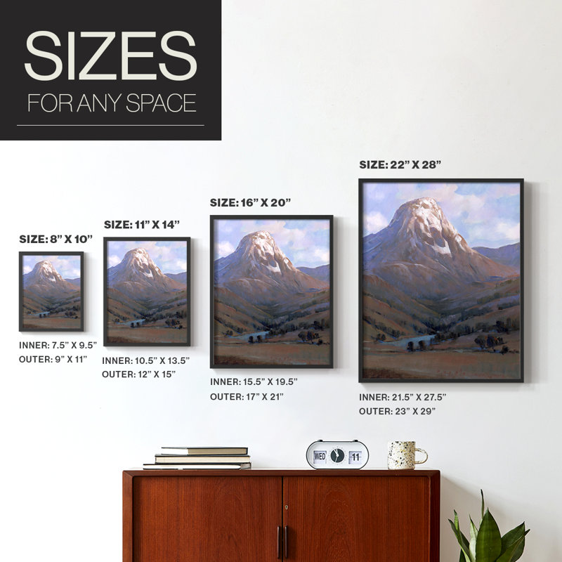 Epic I Framed Print - Solid Wood, Black, 28" H x 22" W