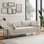 Tabitha 84.3" W Square Arms Sofa with Metal Legs and Button Tufting
