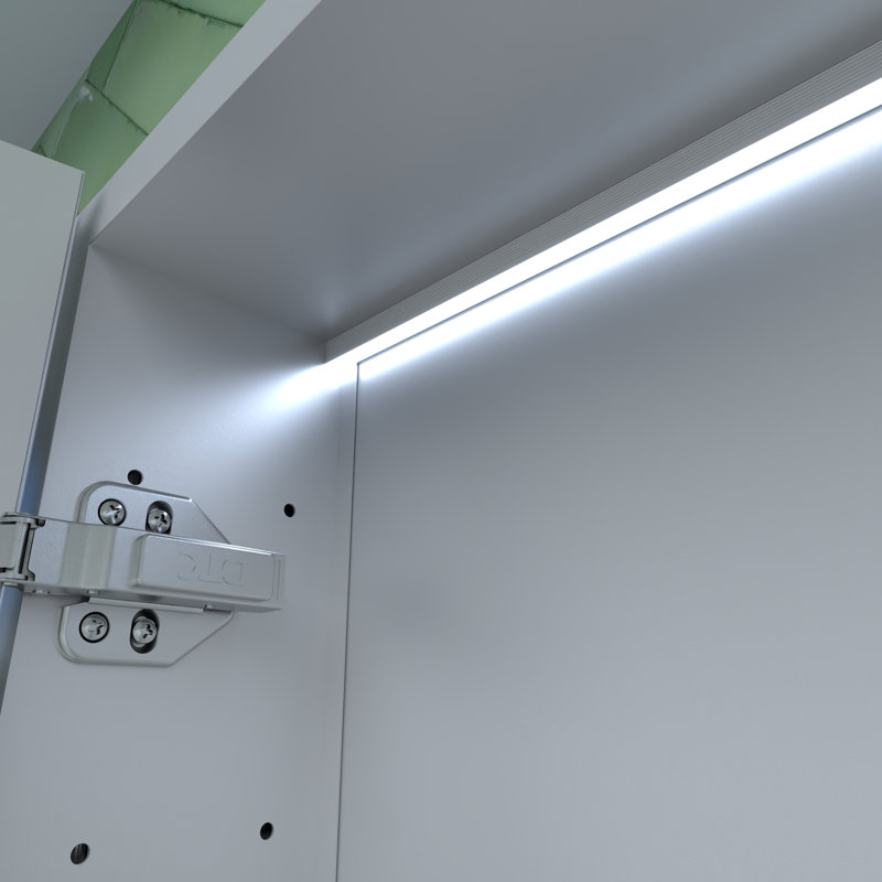 Miroir à DEL réglable en aluminium