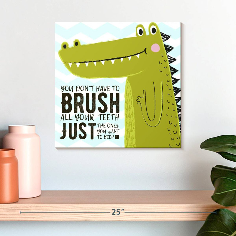 «Brush Dino», impression sur toile, H 16 po x l 16 po x P 1,25 po
