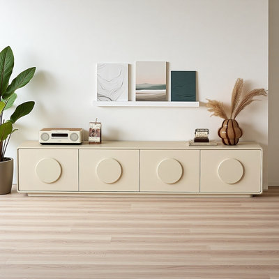Simple Cream Style Living Room TV Stand