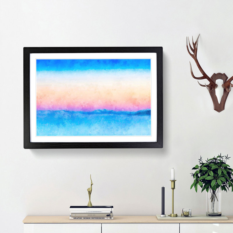 Cold Mountain - Picture Frame Painting Print, 62cm H x 87cm W x 2cm D, Black Framed