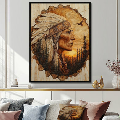 Hartt Native American Warrior Energy Of Forest IV - Native American Warrior, art encadré