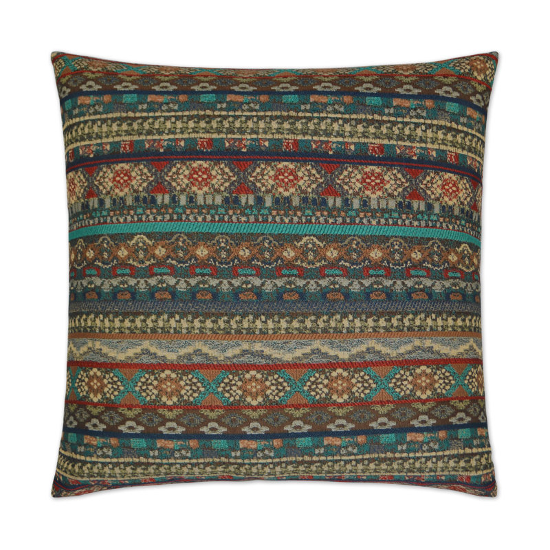 Gemology Geometric Throw Pillow, Turquoise, Square 20"