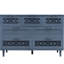 Armoire bleue à 7 tiroirs avec décoration de chambre à coucher attrayante 7 tiroirs - couleur