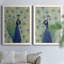 «Blue Peacock I», toile encadrée de qualité supérieure - prête à être accrochée-1740007314-1740007324