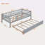 Lit de jour simple en bois avec couchette et garde-corps-638224115