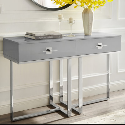 Nicole Miller Plumeria  Console Table For Entryway Hallway