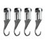 Cooks Standard Classic Hooks, 4 Pack Aluminum Ceiling Hooks for Pot Rack, 30 lbs Max Load Heavy Duty Kitchen Hooks Hanger , Waterproof and Oilproof