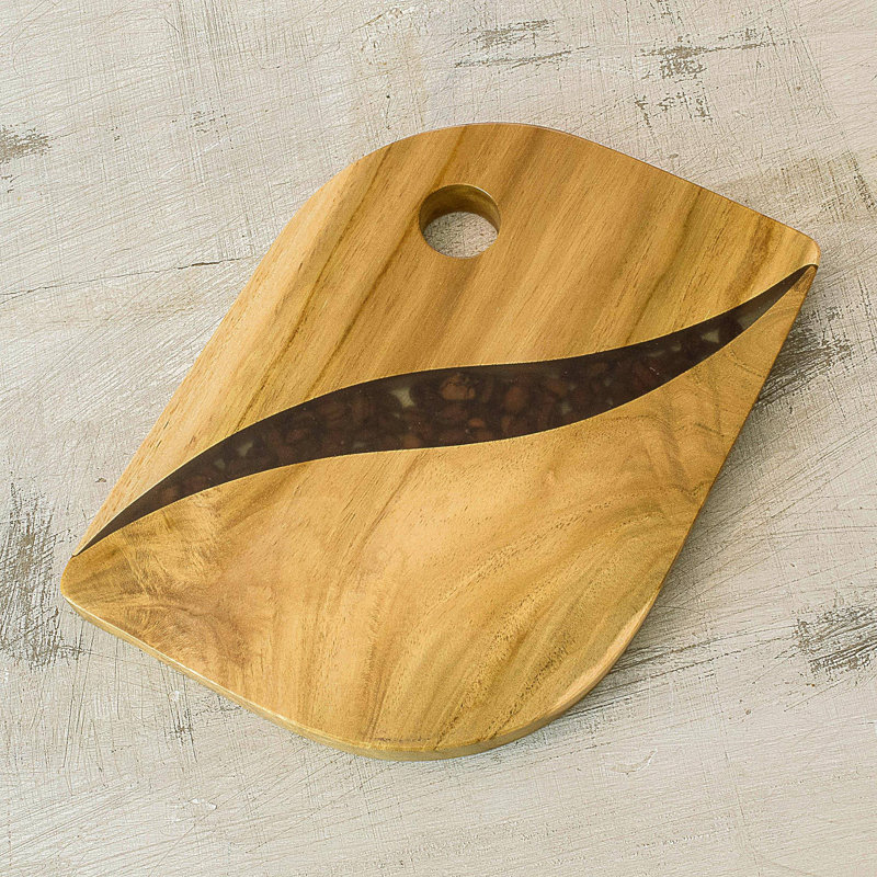 Amant de café et dessous de lit en bois de teck