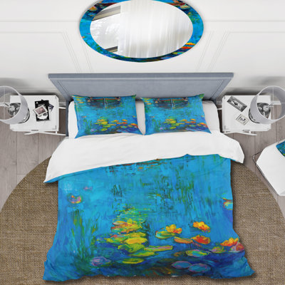 Boat In Lake - Ensemble de housse de couette nautique et côtier - Polyester en microfibre
