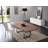Destrey Rectangular with Stainless Steel Base Dining Table