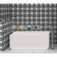 Carreau de porcelaine pour plancher et mur à bord droit noir et blanc 8 "x 8" Luv Enchanted