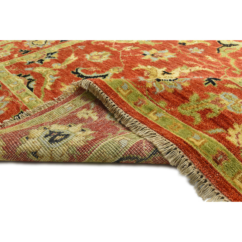 Tapis en laine noué à la main Rust Heriz, Rectangle 11 pi 11 po x 15 pi 1 po