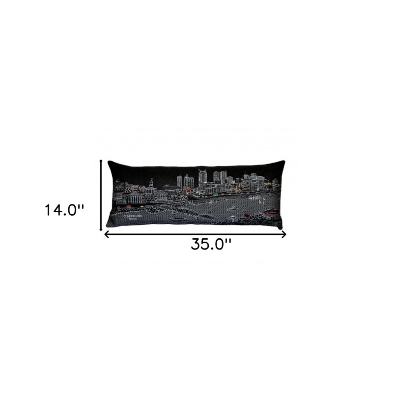 Coussin Nashville Skyline, Noir