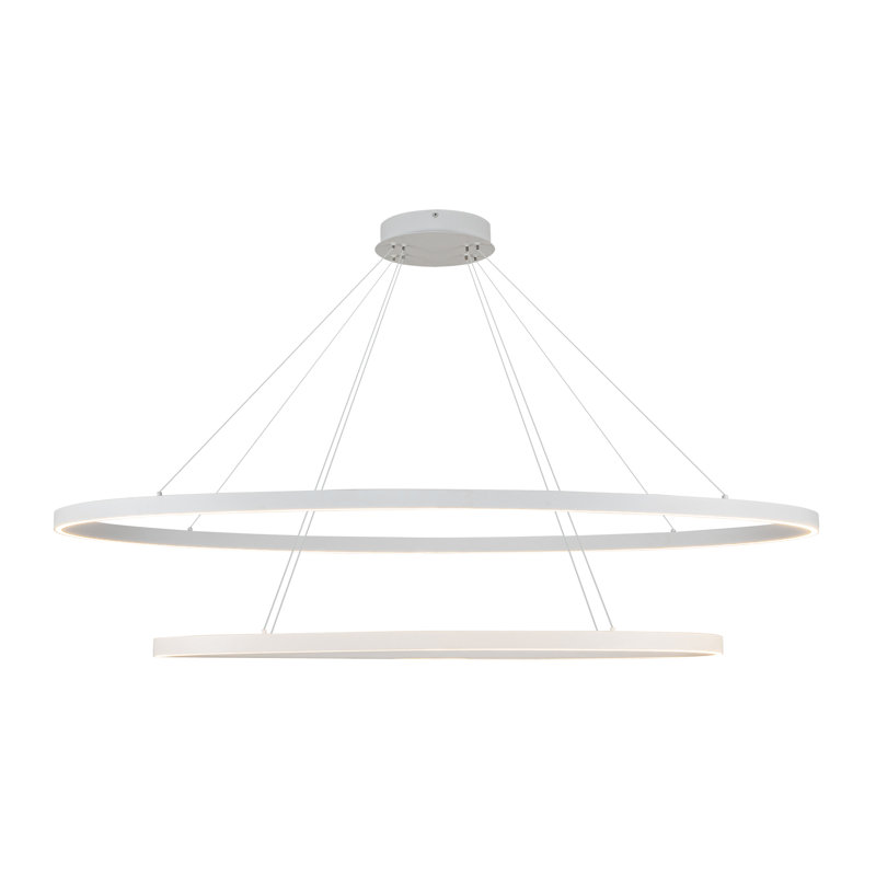 Ovale 2 - Light LED Chandelier, White