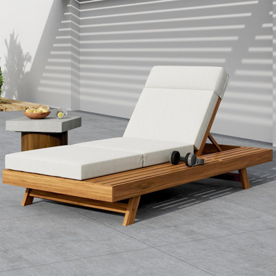 Ensemble de chaise longue avec appui-tête