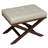 Porto Faux Leather Ottoman — Cream-47385267