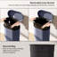 30L Metal Kitchen Bin, with Soft-Close Lid 36.5*31.2*60.8 cm Metal 1 Piece Kitchen Bin Grey Stay-Open Lid-134279524