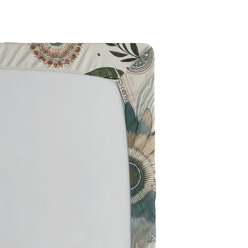 Microfiber Floral Fitted Sheet, King Fitted Sheet