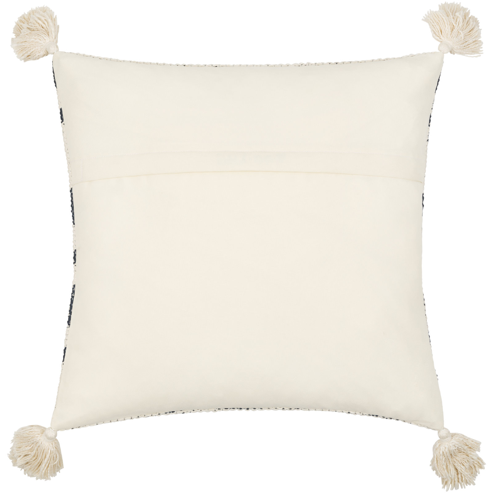 Bova Tassels Cotton Pillow Cover, 22" x 22"