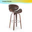 Tabouret de bar pivotant moderne de 30 po de hauteur Mid-Century - noyer-30947370