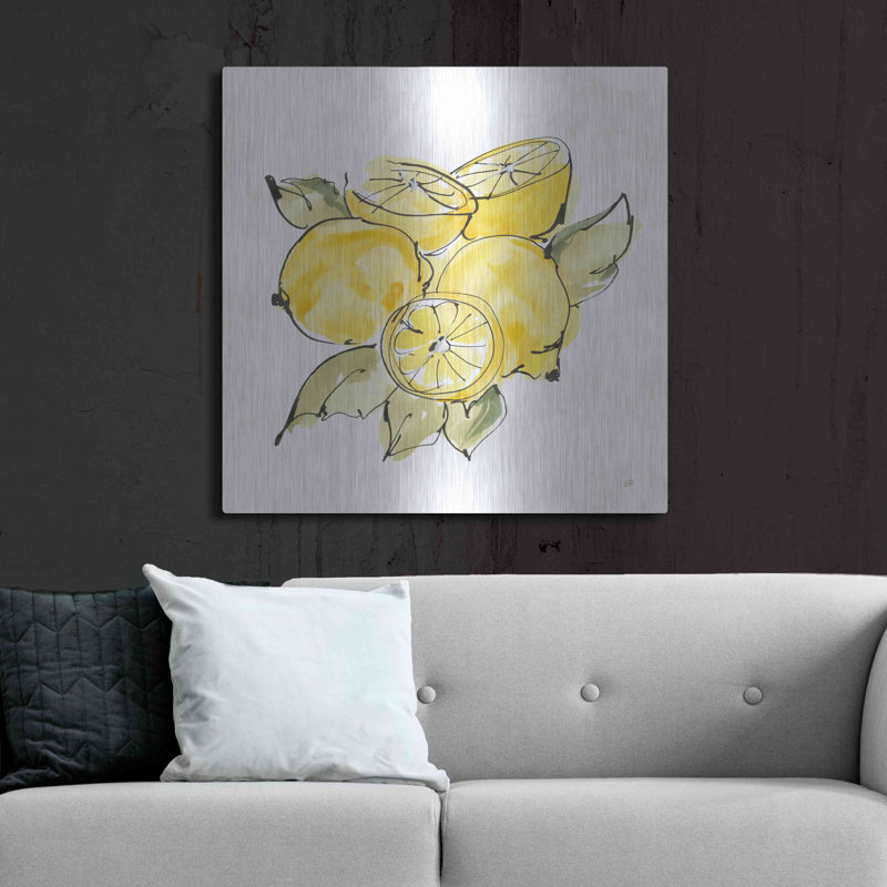 «Lemon Still Life IV» par Chris Paschke, H 36 po x l 36 po