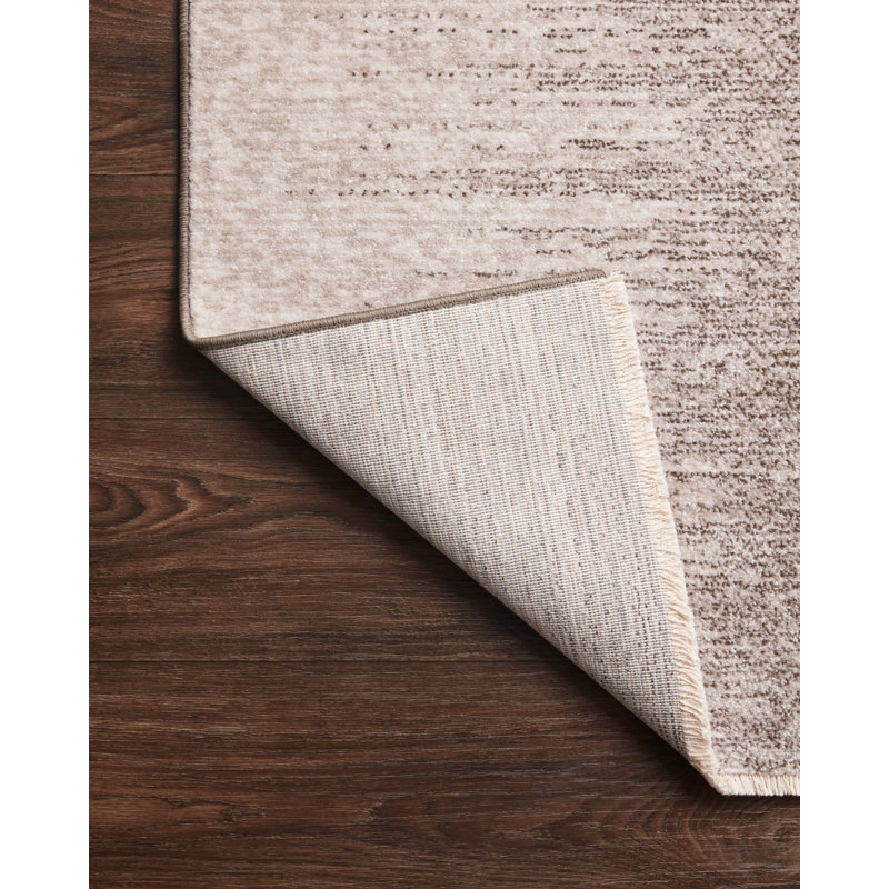 Vance Taupe and Ivory Abstract Polypropylene Area Rug
