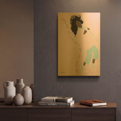 'Dance Your Heart Out' By Kamdon Kreations Gold Metal Wall Art, 12" x 16"