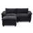 84“ Wide L-Shaped Chenille Sectional Sofa Couch For Small Living Space-102494178