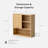Fluted Wall Cabinet,Bathroom Storage With Adjustable Shelves-79714657