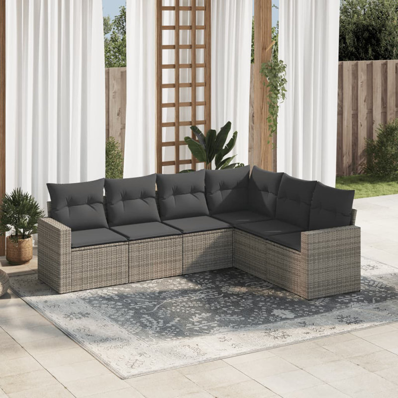 Vidaxl Garden Sofa Set Grey, Dark Grey