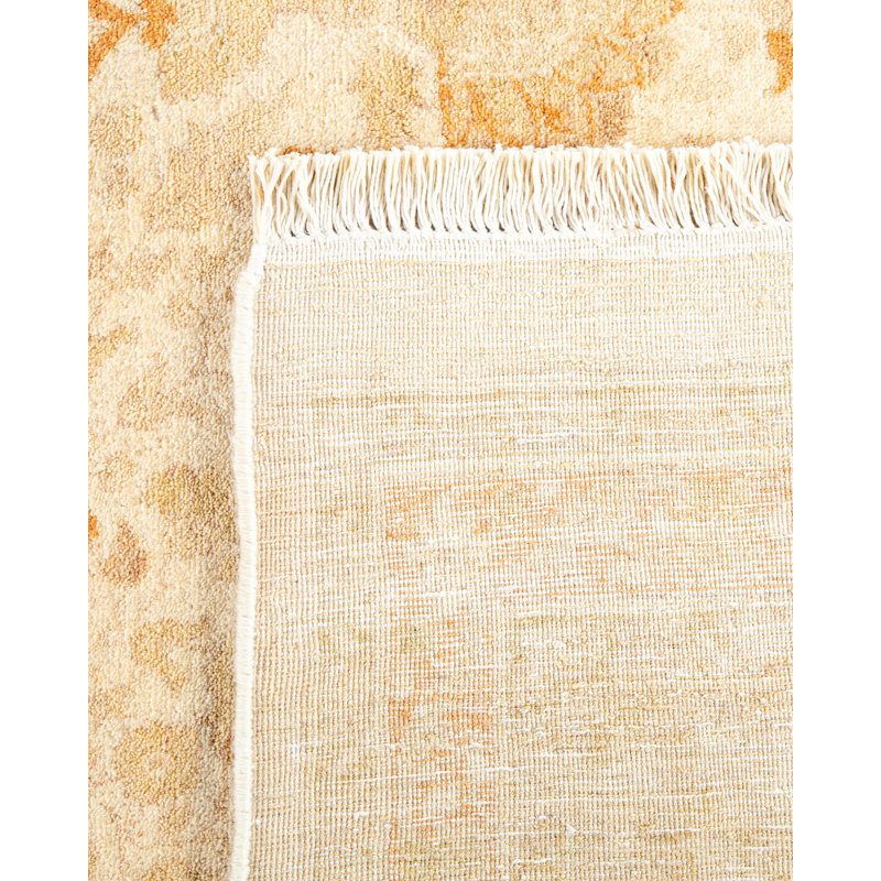 Keenan One-of-a-Kind Hand-Knotted Area Rug - Ivory/Gold, 8' x 10'5"