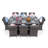 Karas 8 Seater Dining Set with Cushions and Parasol