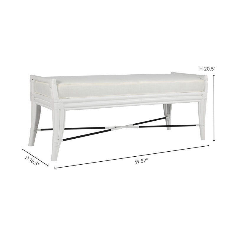 Banc rembourré Malacca, Pool Blue