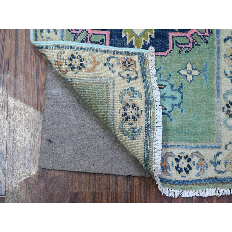 Tapis oriental en laine naturelle Kazak Fusion 1 pi 10 po x 2 pi 10 po 