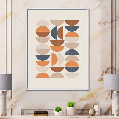 " Abstract Sun And Moon S In Blue And Orange "