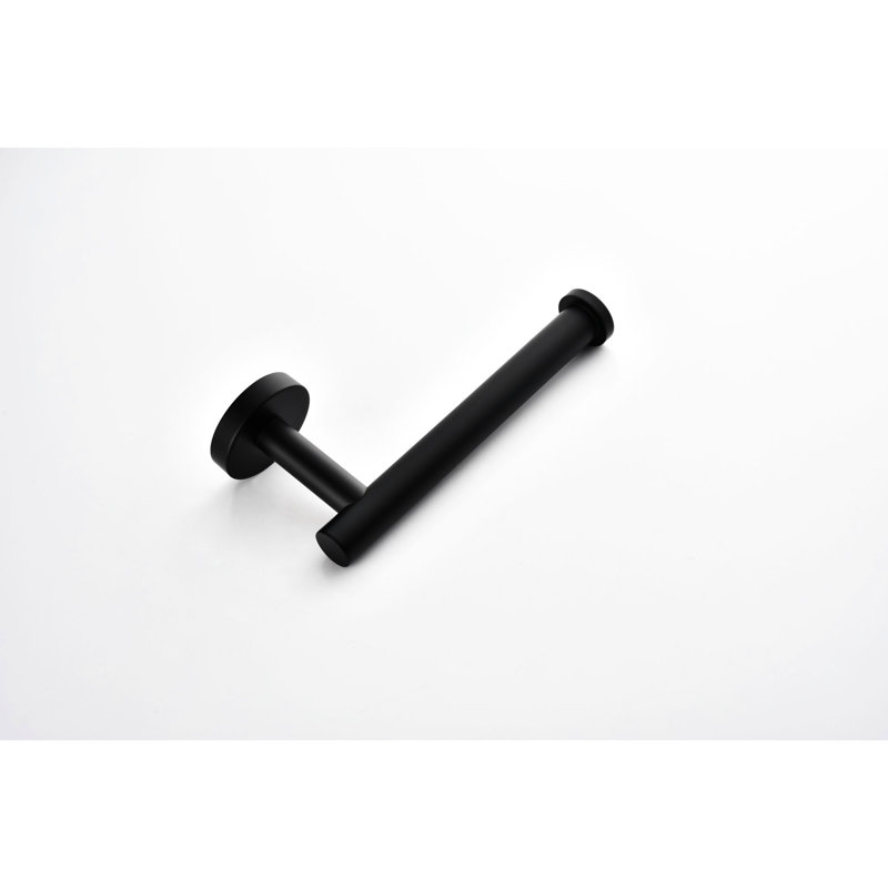 Sus304 Stainless Steel Toilet Paper Holder 2 - Rustproof Matte Black Wall Mounted Bathroom Tissue Dispenser 2 Rust Mount