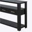 61.52'' Modern Console Table with 4 Drawers and Open Shelves-1122127467