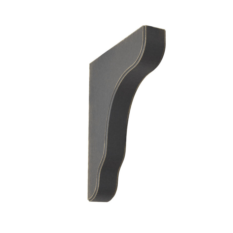 Support décoration rétro en bois Plymouth, H 11 po x l 1,75 po x P 8,5 po, Noir