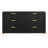 Beggs Black and Gold 6-Drawer Rectangular Dresser