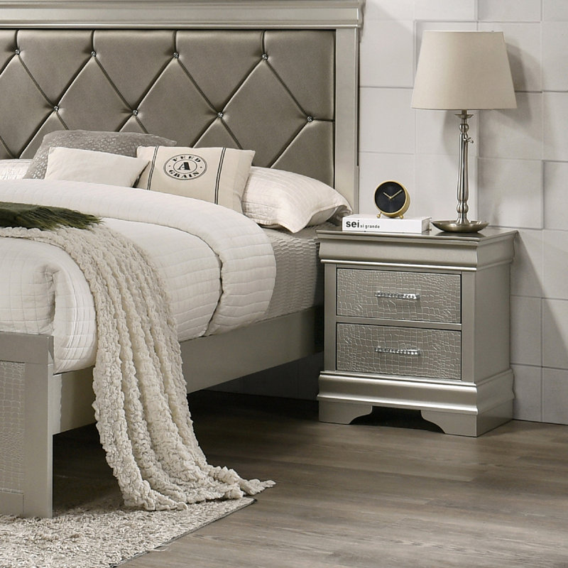 Amalia - Table de chevet, Gris