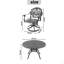 All-Weather Cast Aluminum Dining Set, Include Swivel Chairs And Round Table With Black Frame-1133691413