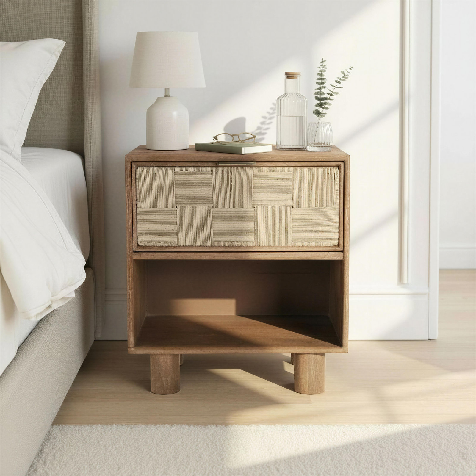2-Shelf Mango Nightstand