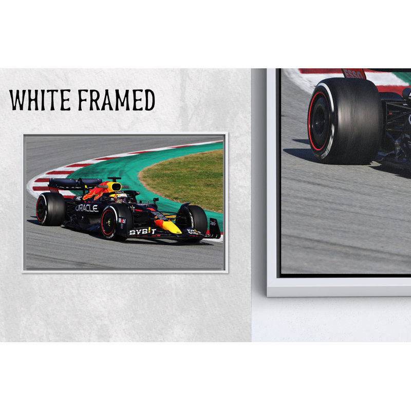 Impression sur toile de voiture de course moderne de Formule 1 moderne, décoration murale élégante 1P