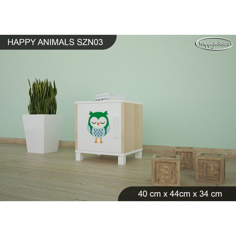 Nightstand, White/Oak