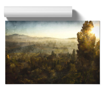 View over Tuscany Painting - Wall Art