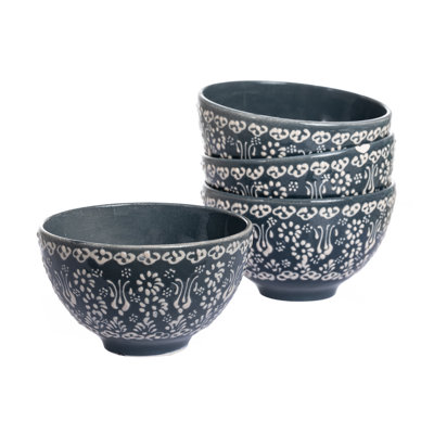 Hand Painted Ceramic 12oz. Handmade Ceramic Rice Bowl