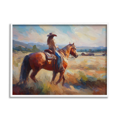 «Cowgirl in Western Scene» par Ramona Murdock, reproduction d'art sur toile