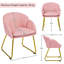 Flower Shape Tub Chair with Golden Metal Legs -1359078791